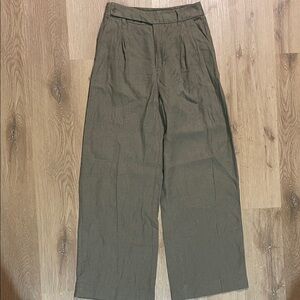 Madewell Harlow Wide-Leg Trousers 100% linen size 2